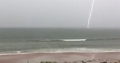 Man Films Storm