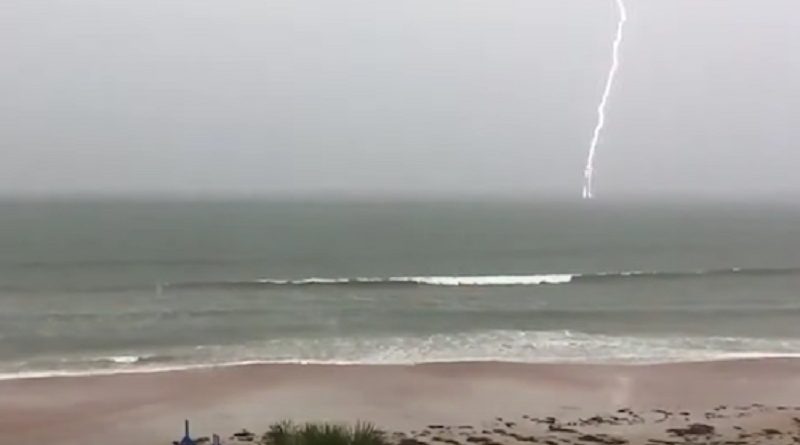 Man Films Storm